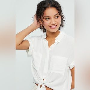White Blouse with Tie